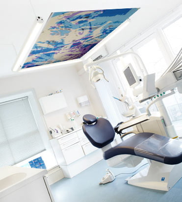 Vægmaleri til virksomhed – Xenia Michaelsen, xeniariet.dk, loftsmaleri til tandlægeklinik